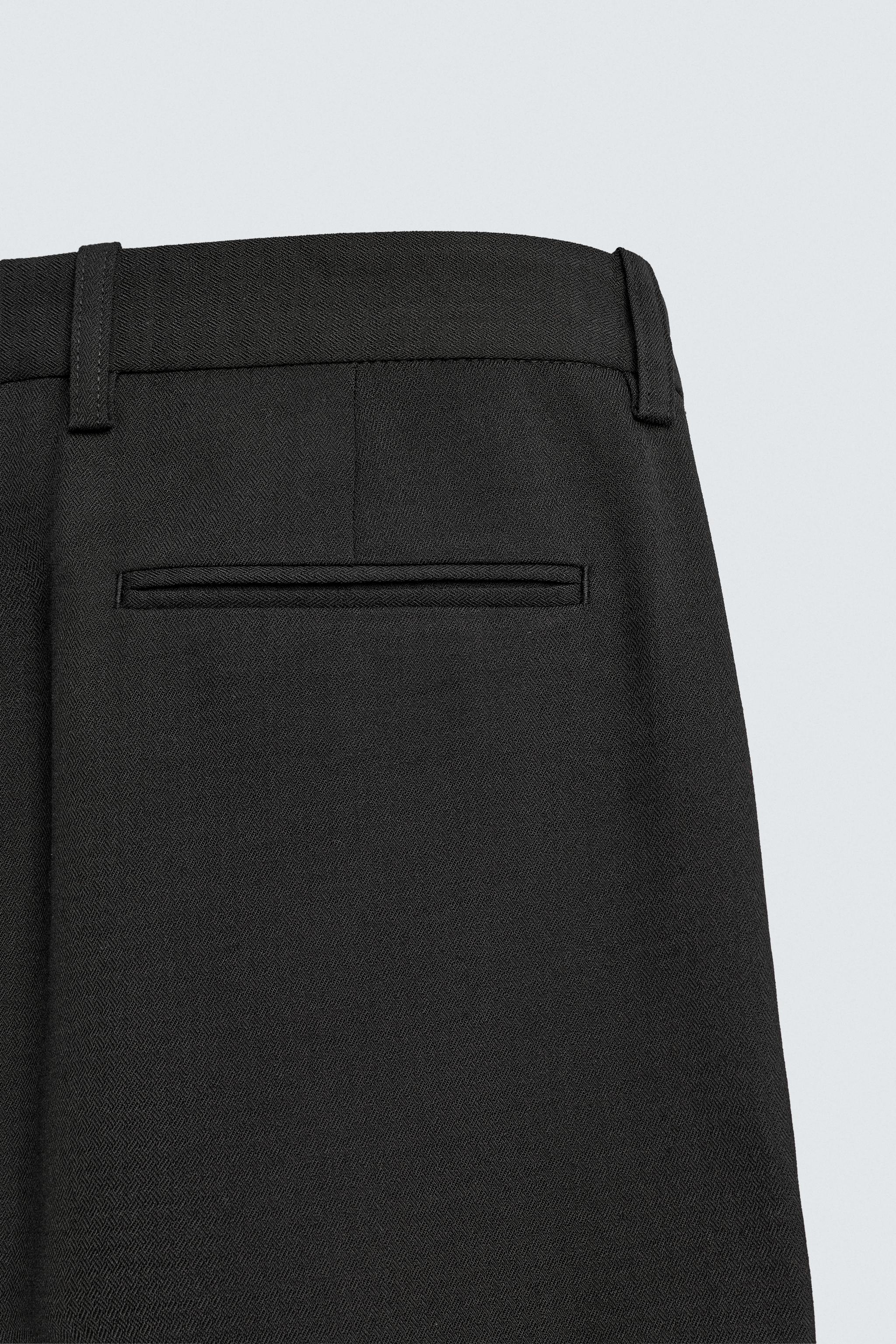 WOOL BLEND PLEATED PANTS